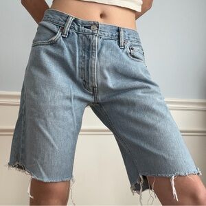 Levi's 505 light blue straight fit shorts